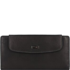 Greenland Nature Billetera de napa negra de cuero RFID 19 cm