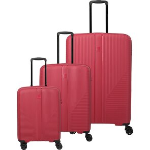 Travelite Air Stripe 4 ruedas Juego de maletas 3 piezas con pliegue de expansión