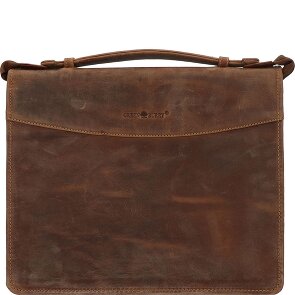 Greenburry Carpeta de anillas vintage de cuero 34 cm