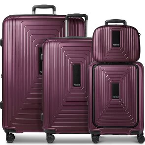 Redolz Essentials14 Juego de maletas de 4 ruedas Beautycase 4pcs con compartimento para portátil plegable expansible