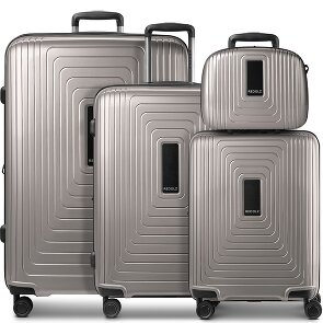 Redolz Juego de maletas Essentials 14 de 4 ruedas + neceser 4 pzs. con pliegue extensible