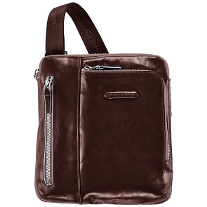 Piquadro Bolso cuadrado azul de cuero 21 cm