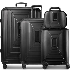 Redolz Juego de maletas Essentials 14 de 4 ruedas + neceser 4 pzs. con pliegue extensible
