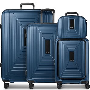 Redolz Essentials14 Juego de maletas de 4 ruedas Beautycase 4pcs con compartimento para portátil plegable expansible