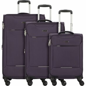 Worldpack Juego de maletas Victoria de 4 ruedas, 3 piezas, con plegado extensible