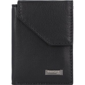 Greenland Nature Billetera negra de napa RFID 7 cm