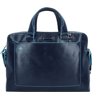 Piquadro Maletín cuadrado azul III Piel 40 cm Compartimento para portátil
