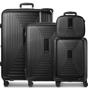 Redolz Essentials14 Juego de maletas de 4 ruedas Beautycase 4pcs con compartimento para portátil plegable expansible