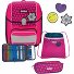  Genius Neon Safety DIN Juego de mochilas escolares 4 piezas Modelo pink glow