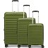  Travel Line 4700 4 ruedas Juego de maletas 3 piezas con pliegue de expansión Modelo olive green