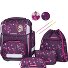  Ergolite Juego de mochilas escolares 8 piezas Modelo dark red