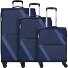  Star Max 4 ruedas Juego de maletas 3 piezas con pliegue de expansión Modelo navy-blue