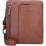  Bolso cuadrado negro de cuero 24 cm Modelo cuoio tabacco
