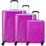  x United Colors of Benetton Fabrica Juego de maletas de 4 ruedas 3 pcs. Modelo purple