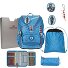  ErgoFlex Light Juego de mochilas escolares 5 piezas Modelo Blue Ice