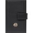  Circle Estuche para tarjetas de crédito Protección RFID Piel 6.5 cm Modelo black