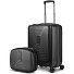  Juego de maletas Essentials 14 2 pzs. trolley de cabina con plegado extensible + neceser Modelo black metallic