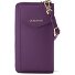  Bologna Cartera de piel con cremallera Funda para teléfono móvil Piel 19 cm Modelo purple