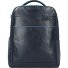  Blue Square Revamp Mochila de negocios Piel natural 37 cm Compartimento para laptop Modelo night blue