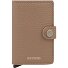  Miniwallet Estuche para tarjetas de crédito Protección RFID Piel 6.5 cm Modelo cappuccino
