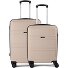  5739 4 ruedas Set de maletas 2 piezas Modelo beige