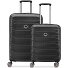  Meteor 4 ruedas Set de maletas 2 piezas Con asa expansible Modelo deep black