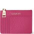  Bolonia Llavero de cuero Tarjetero de cuero de 11,5 cm con compartimento para etiqueta de aire Modelo hot pink