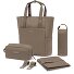  Set de bolso cambiador Lindby 4 pzs. compartimento para portátil Modelo walnut