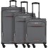  Street Roll 4 ruedas Set de maletas 3 piezas Con fuelle expandible Modelo grey