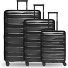  Juego de maletas de viaje de 4 ruedas, 3 piezas, con plegado extensible Modelo black night metallic