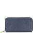  Cartera grande de cuero con doble cremallera 18 cm Modelo black/pace