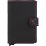  Miniwallet Estuche para tarjetas de crédito Protección RFID Piel 6.5 cm Modelo black fuchsia