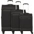  Travel Line 9504 4 ruedas Juego de maletas 3 piezas con pliegue de expansión Modelo black