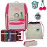  Juego de mochilas escolares Genius 4pcs. Modelo pink cherry