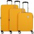  Summer Square 4 ruedas Juego de maletas 3 piezas con pliegue de expansión Modelo sunshine yellow