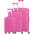  Pacific 4 ruedas Set de maletas 3 piezas Modelo pink