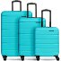  Juego de maletas Munich 4.0 de 4 ruedas, 3 piezas con plegado extensible Modelo aqua dull