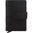 Nappa Estuche para tarjetas de crédito Protección RFID Piel 7 cm Modelo black