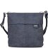  Mademoiselle.M Bolsa de hombro 25 cm Modelo nubuk blue