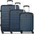  Amplar Evo 4 ruedas Juego de maletas 3 piezas con pliegue de expansión Modelo navy blue
