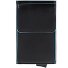  Estuche cuadrado azul para tarjetas de crédito de cuero de 6 cm Modelo black