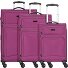  Travel Line 9204 4 ruedas Juego de maletas 3 piezas con pliegue de expansión Modelo purple