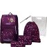  Ergoplus Juego de mochilas escolares 8 piezas Modelo dark red