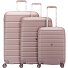  Relife 4 ruedas Juego de maletas 3 piezas con pliegue de expansión Modelo pink pastel