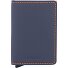  Slimwallet Estuche para tarjetas de crédito mate Cartera de cuero RFID 6,5 cm Modelo nightblue orange
