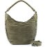  Bolso de hombro de piel de animal S acanalado 33 cm Modelo olive green