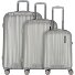  Moonrock 4 ruedas Juego de maletas 3 piezas con pliegue de expansión Modelo silver brushed