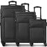  San Francisco 4 ruedas Set de maletas 3 piezas Con fuelle expandible Modelo black