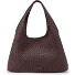 Paz Weave Silky Bolsa de hombro Piel natural 42 cm Modelo aubergine