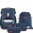  Basis Juego de mochilas escolares 4 piezas Modelo Set „Blue Lines